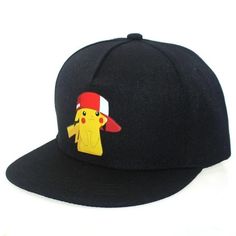 Pokemon baseball cap Ash Pikachu | Pokemon Faction Summer Sun Hat, Chocolate Color, Black Cap