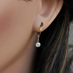 14k Gold Filled Modern Hoop Dangling Disc/Coin Earrings. This beautiful Earrings match with any outfit and comfortable wearing everyday. ★★Choose hoop style from drop down box . see picture no: #2. Then beautiful Earrings consists of -14k gold fill lever back Earrings. -6mm 14k gold fill bezel setting CZ dot necklace , -Come up with ribbon gift box and -One set of Care instruction package. MORE EARRINGS https://www.etsy.com/shop/rainbowearring1?section_id=22425645 Disc / Coin Necklace https://ww Gold Hypoallergenic Round Cut Diamond Earrings, 14k Gold Dangle Jewelry With Bail, Hypoallergenic Gold Diamond Earrings, 14k Gold Drop Earrings With Bail, Hypoallergenic Cubic Zirconia Dangle Earrings, Dainty Gold Round Cut Earrings, Yellow Gold Dangle Crystal Earrings For Anniversary, Diamond Drop Earrings With Bail For Gifts, Diamond Drop Earrings With Bail As Gift