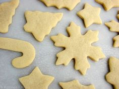 some cookies that have been cut into shapes