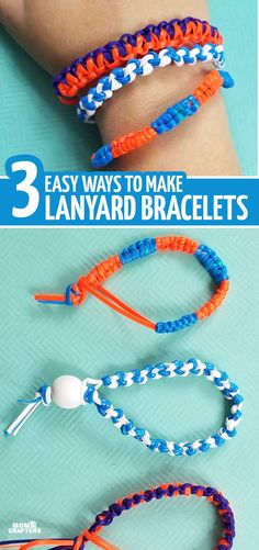 three easy ways to make lanyard bracelets that are perfect for the beach or pool