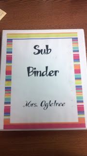 the sub binder has been placed on top of a wooden table with a note attached to it