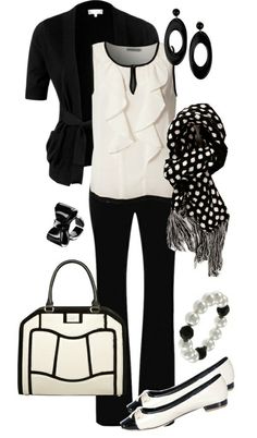 Black And White Accessories, Hacks Clothes, White Accessories, Fashion Hacks, Clothes Summer, Fall Clothes, Professional Attire, Looks Chic