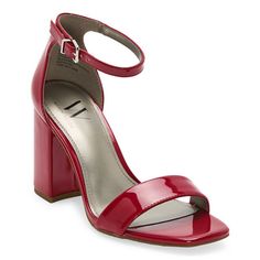 These women's Worthington square-toe sandals are crafted from smooth satin-like fabric to give you a sleek, sophisticated look. This open-toe shoe has a supportive ankle strap and block heel that provides study and comfortable steps. Pair with your favorite jeans for an everyday look or a mini skirt for a night out.Closure Type: BuckleShoe Heel Height: 3 1/2 InchesUpper/Outer Base Material: 100% PolyuretheneShoe Lining Material: SyntheticSole Material Content: 100% Thermoplastic-RubberToe Type: Open Toe, Square ToeShoe Strap Type: Ankle StrapHeel Style: Block HeelCountry of Origin: Imported Red Synthetic Sandals For Formal Occasions, Red Synthetic Formal Sandals, Red Open Toe Block Heels For Evening, Evening Synthetic Sandals With Square Toe, Red Square Toe Sandals For Formal Occasions, Formal Red Sandals With Square Toe, Formal Red Square Toe Sandals, Square Toe Sandals, Open Toe Shoes