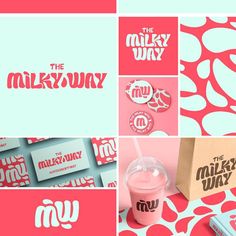 the milkshake company logo and packaging design