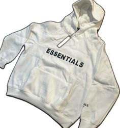 Basic White Hoodie With Letter Print, White Hoodie With Letter Print For Everyday, White Letter Print Hoodie For Everyday, Everyday White Hoodie With Letter Print, Basic White Hoodie For Streetwear, White Hoodie For Everyday Spring Wear, White Sweatshirt For Everyday Spring Wear, Everyday White Sweatshirt For Spring, Everyday White Spring Sweatshirt