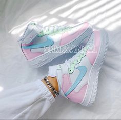 Nike custom air force 1 mid sneakers Hand painted with leather paint and coated Waterproof New with box Options to buy are already converted in women's sizes Size 4Y- women's 5.5 Size 4.5Y- women's 6 Size 5Y- women's 6.5 Size 5.5Y- women's 7 Size 6Y- women's 7.5 Size 6.5Y- women's 8 Size 7Y- women's 8.5 Af1 Mid Outfit Women, Pastel High-top Custom Sneakers For Streetwear, Pastel Lace-up Custom Sneakers For Streetwear, Pink High-top Custom Sneakers With Waterproof Paint, Pink High-top Nike Air Force 1, Pastel High-top Sneakers For Streetwear, Custom Casual Pastel Sneakers, Casual Pastel High-top Custom Sneakers, Af1 Mid Outfit