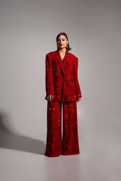 Velvet Holiday Outfit, Sequin Suit, Sequin Pant, Winter Ball, Structured Shoulder, Vegas Elopement, African Inspired Clothing, Blazer Jackets For Women, Sequin Blazer