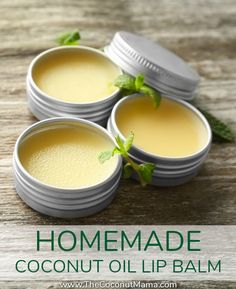 Coconut Oil Lip Balm, Gloss Diy, Homemade Lip Balm Recipe, Diy Lip Balm Recipes, Homemade Coconut Oil, Coco Oil, Diy Coconut, Homemade Moisturizer, Coconut Oil Skin Care