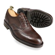 WINGTIP OXFORD SHOES LIMITED EDITION IN WAXY HORWEEN LEATHER CO. IN BROWN Classic Oxfords With Vibram Sole And Round Toe, Classic Wingtip Dress Shoes With Vibram Sole, Classic Lace-up Golf Shoes With Leather Sole, Classic Leather Slip-on Shoes With Vibram Sole, Classic Wingtip Golf Shoes With Rubber Sole, Brown Wingtip Oxfords With Vibram Sole, Classic Sneakers With Round Toe, Classic Brown Closed Toe Sneakers, Classic Golf Shoes With Rubber Sole