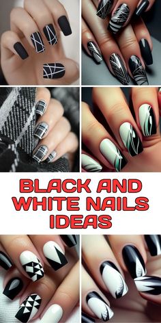 Looking for black and white nails ideas that are both simple and cute? Try these designs for 2025 that blend classic elegance with easy styles. From simple short nails to more intricate almond acrylic shapes, these ideas are perfect for those who want an effortless yet stylish look. Add cute flowers or a touch of pink for a unique twist on this timeless color combo. Nail Design Black And White, Black And White Nails Ideas, Black And White Nail Ideas, Houndstooth Nails, White Nail Ideas, Black And White Nail, Black And White Nail Designs, Black And White Nails