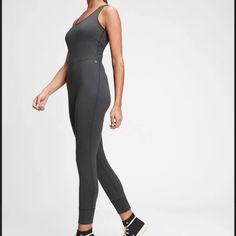 M Petite New With Tags Superior Softness Tapered Bottom Perfect For A Short And Curvy Person Tank Straps Black Velvet Jumpsuit, Oversized Jumpsuit, Flowy Jumpsuit, White Spaghetti Strap, Denim Overalls Shorts, Tank Romper, Gap Pants, Striped Vests, Gap Women