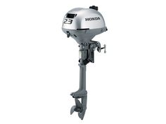 the honda outboard motor is shown on a white background