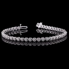 18k white Gold Bracelet with round cut diamond Diamond description: Gross weight:5.654 gms approx Net weight: 5.336 gms approx(includes gold weight only) Diamond weight:0.43carat  round cut diamond color purity: HI VS SI We use natural diamonds only for all jewellery. Bracelet can be coustomised in 18K Gold, gold color can be  white gold, rose gold  size of bracelet can be customised, diamond size can be changed all may vary with price. You can get your name, Intial or anytype of small marking l Diamond White Sterling Silver Bracelet With Brilliant Cut Diamonds, White Gold Diamond Bracelet Fine Jewelry, Fine Jewelry Diamond White Bracelet With Brilliant Cut, Diamond White Brilliant Cut Diamond Bracelet, Fine Jewelry Diamond Bracelet In Diamond White, Diamond Cut Sterling Silver Bracelet In Diamond White, Silver Round Diamond Bracelet With Single Cut Diamonds, Diamond White Round Diamond-cut Bracelet, Diamond Bracelet With Prong Setting