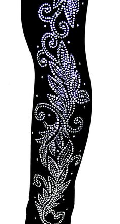 "EMBELLISHED RHINESTONE & SILVER STUD LEAVES DESIGN These are full-length regular one size leggings (Depending on your height) They will fit a woman size small up to a size large (Depending on your shape and how tight you like them) The measurements below are with the leggings laying flat and unstretched Waist = 28\" (Unstretched Total Circumference) Length from waist to ankle = 32\" (Unstretched) Inseam = 24\" (Unstretched) Rise = 8\" (Unstretched) The material is a blend of 92% nylon & Leaves Design, Sewing Diy, Womens Leggings, Long Knit, Rhinestone Studs, Matching Top, Butterfly Design, Leggings Fashion, Leaf Design