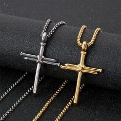 Partagez votre foi avec vos bijoux !
Le collier croix clou est la meilleure représentation de la croix. Ce n'est pas seulement une croix en acier inoxydable, mais c'est un rappel des sacrifices de notre Seigneur de Jésus-Christ notre Seigneur. L'utilisation de clous de différentes tailles pour être fabriqués d'une manière unique.
SPÉCIFICATIONS :


Matériau fini : Or 18 carats, plaqué or blanc de qualité supérieure

Métal : Acier inoxydable

Taille : L : 35 mm H : 54 mm poids : 7 g

Type de chaî Stainless Steel Cross Necklace With Adjustable Chain, Crucifix Cross Necklace With Box Chain, Stainless Steel Cross Necklace With Chain, Metal Cross Necklace, Hip Hop Jewelry Men, E Necklace, Nail Cross Necklace, Nail Cross, Hip Hop Bling