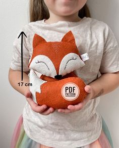 Fox ornament PDF pattern Fox Felt Pattern, Felt Fox Pattern Free, Fox Sewing Pattern Free, Fox Pattern Sewing, Felt Fox Pattern, Fox Plush Pattern, Sewing Plush, Fox Felt, Fox Sewing Pattern