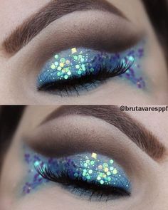 Mermaid Eye Makeup, Mermaid Eyes, Make Carnaval, Halloweenský Makeup, Revolution Eyeshadow, Nail Art Disney