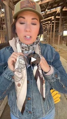 9.5K views · 463 reactions | Buckaroo Square Knot | This 42” Artist Designed Wild Rag is the perfect size for a good Buckaroo Square Knot.  Here are some tips on how to get it just right!  

See latest... | By Gilliland H&C Ranch Wear | Facebook How To Wear A Wild Rag, Country Style Outfits, Country Fashion, College Girls, Artistic Designs, Get It