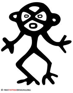 a black and white drawing of a monkey