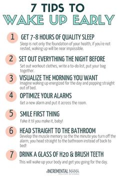 Workout Morning, Wake Up Early, Life Tips, Night Routine, How To Wake Up Early