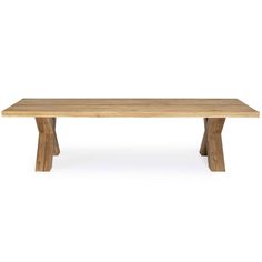 a wooden table with two legs on it