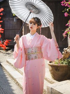 ❤︎Little Blossom Design Yukata❤︎ Pink Kimono Outfit, Kimono Outfit Japanese, Japanese Yukata, Cute Kimonos, Traditional Japanese Kimono, Pink Kimono, Kimono Outfit, Culture Day, Yukata Kimono