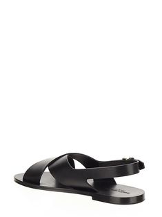 100% Calf leather | Saint Laurent Men's Mojave Sandals in Black | SS23 Burberry Hat, Androgynous Fashion, Saint Laurent Paris, Engineered Garments, Beautiful Shoes, Luxury Boutique, Loafer Shoes, Boat Shoes, Calf Leather