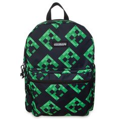 Minecraft Is The Gaming Obsession That Has Overtaken The Nation. If Your Child Is Among The Fanatics, Delight Them With This Kids' Minecraft Creeper Backpack. At 16 Inches, It Is Large Enough To Tote Everything Your Child Needs. Extra Features, Such As Padded Straps And Storage Pockets, Ensure It Is Both Comfortable And Practical. Officially Licensed Minecraft Backpack; 16" Backpack; 2" Locker Loop; Padded Back And Shoulder Straps; Two Zipper Pockets; All-Over Print Artwork; 100% Polyester Minecraft Bag, Minecraft Accessories, Book Bags For Kids, Minecraft Backpack, The Creeper, School Bookbags, Kids School Backpack, Backpack Reviews, School Videos