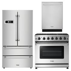 three different appliances are shown side by side