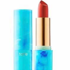 Tarte Rainforest Of The Sea Color Splash Lipstick In Miami Vice. Brand New Never Used, Please Look At Picture Showing The Actual Lipstick. Tarte Makeup, Sea Colour, Makeup Lipstick, Lipstick Colors, Picture Show, Womens Makeup, Color Splash, Makeup, Red