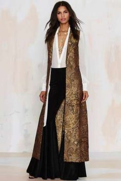 Relaxed Glamour, Maxi Vest, Coffee Colors, Hippy Style, Boho Life, Chique Outfits, Smarty Pants, Hijab Styles, Top Models