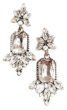 PRICES MAY VARY. Elegant and sophisticated Art Deco reproduction rhinestone earrings Size approx: 1.5" inches x 3" inches Great gift for collectors and lovers of antique vintage style Perfect Gatsby party, flapper costume ball, bridal, wedding, prom, special event accessory These bright rhinestone antique style pierced dangle earrings will add a touch of sparkle and elegance to dress up any outfit. Tone Art, Cocktail Earrings, Prom Earrings, Tassels Fashion, Flapper Style, Costume Earrings, Rhinestone Wedding, Gold Drop Earrings, Online Earrings