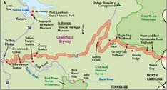 a map of the great smoky trail