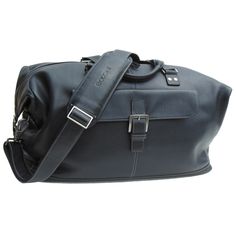 Boconi Tyler Tumbled Cargo Duffle - $500 Leather Apron, Charcoal Black, Simple Bags, Weekend Getaway, Black Charcoal, Tumbling, Duffel Bag