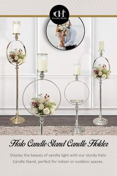 Pillar candle holder
Made of metal, and features a lower plate for additional candles or other decor
Available in two colors and three sizes
Small: Height = 38" | Diameter = 14" | Glass = 3.75"
Medium: Height = 48" | Diameter = 14" | Glass = 3.75"
Large: Height = 56" | Diameter = 14" | Glass = 3.75"
Does NOT include candles Candles Display, Bird Cage Candle, Candle Flower, 75 Medium, Candle Scents, Flower Stand, Flower Holder