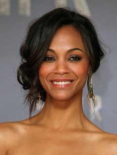 Hairstyle Tousled Hairstyles, Hairstyles Daily, Short Hair Styles African American, Zoe Saldana, Short Hair Updo