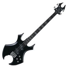 an electric bass guitar is shown on a white background