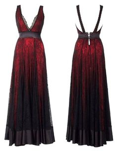 Lace Story Dramatic A-Line Red Lining and Black Lace Floor-Length Dress Designed by Michal Negrin with Open Back and Corset Waist Band Dresses Everyday, Red Dress Outfit, Dress Aesthetic, Vestidos Vintage, Black Lace Dress, Long Black Dress, Gorgeous Gowns, Beautiful Gowns, Fancy Dresses