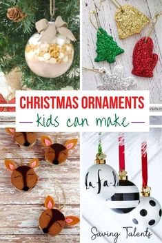 christmas ornaments that are made with kids can make them look like they're ready to decorate