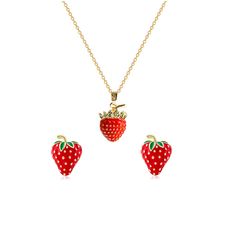 PRICES MAY VARY. Strawberry Earrings Necklace Sets: You will receive a pair of strawberry earring and a strawberry necklace,this strawberry jewelry set are designed for daily life and everyday wear. Suitable for matching clothing in different occasions. Fruit Strawberry Earrings: Lifelike strawberry keep you look so sweet! Simulated fruit 3d strawberry dangle,it's like a real strawberry. Give it to the person you love, let it witness your steadfast love! Strawberry Charms Necklace: These strawbe Sweet Strawberry Print Jewelry As Gift, Strawberry Accessories, Big Strawberry, 3d Strawberry, Strawberry Jewelry, Earrings Funny, Strawberry Necklace, Fruit Strawberry, Strawberry Earrings