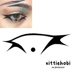 Anime Eyeliner, Eyeliner Types, Eyeliner Ideas, Makeup Stencils, Halloween Makeup Inspiration