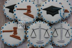 cookies decorated like law and justice symbols