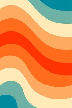 an abstract background with wavy lines in blue, orange and white