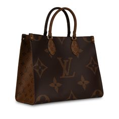 For the first time ever, we see Louis Vuitton’s iconic monogram go in a completely modern direction with the new giant / mini motif tote – the OnTheGo. A logo rooted in history, this isn’t the first time we’ve seen the traditional monogram reinterpreted. The beloved interwoven LVs have previously been depicted in multiple colours, embellished with sequins, a pastel water-coloured affect, among numerous other variations, but we’ve yet to see the logo detailed on a different scale – until now. It Traditional Monogram, Onthego Mm, Committed Relationship, Brown Canvas, Red Fabric, Multiple Color, Exclusive Bag, Casual Backpack, French Fashion