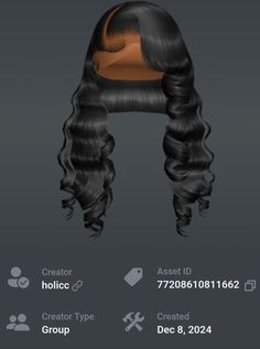 an image of a wig with long hair on the top and bottom part of it