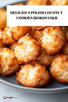 delicious polish coconut cookies kosanki on a plate