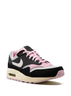 Find NIKE Air Max 1 /anthracite/pink Foam Sneakers on Editorialist. black/anthracite grey/pink suede/leather mesh panelling signature Swoosh logo detail round toe front lace-up fastening logo patch at the tongue rubber sole with Max Air cushioning These styles are supplied by a premium and authenticated sneaker marketplace. Stocking only the most sought-after footwear, they source and curate some of the most hard to find sneakers from around the world. Pink Nike Air Max With Boost Midsole For Streetwear, Luxury Pink Custom Sneakers With Air Max Cushioning, Pink Leather Sneakers With Air Cushioning, Sporty Custom Pink Sneakers With Air Max Cushioning, Pink Custom Sneakers With Air Max Cushioning For Streetwear, Pink Leather Running Shoes For Streetwear, Pink Air Max Cushioned Sneakers, Pink Nike Air Max With Air Cushioning For Streetwear, Pink Custom Sneakers With Air Max For Streetwear