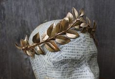 Gold Leaf Crown Greek, Leaf Tiara, Gold Leaf Crown, Toga Costume, Elegant Crown, Female Pirate Costume