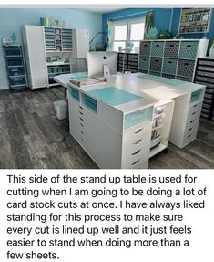 an image of a room with lots of drawers and desks on the inside of it