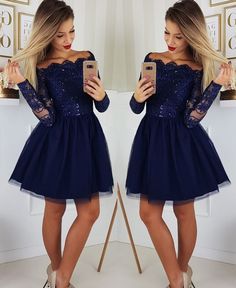 Navy Blue Lace Prom Dress, Formal Prom Dresses Short, Navy Prom Dresses, Robes D'occasion, Winter Formal Dresses, Mother Dresses, Blue Prom Dress, 파티 드레스, Blue Homecoming Dresses